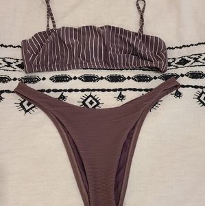 Vitamin A bikini tube top high hip bottoms